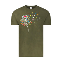 Vintage Olive Womens Funny Dandelion Books Gift For Reading Lover Women Girls V-Neck Vintage Tee - trangStudio