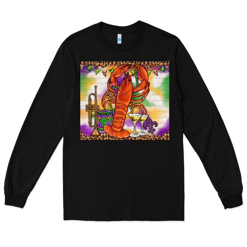 Mardi Gras Crawfish Tumbler Long Sleeve Tee by HowdyJamesFarm | Teevron