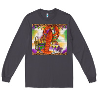 Smoke Mardi Gras Crawfish Tumbler Long Sleeve Tee - HowdyJamesFarm