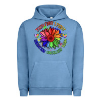 Pigment Pebble Blue oncology team sunflower Urban Hoodie - BarkalooDesign