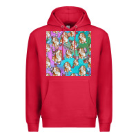 Cardinal Easter Bunny With Truck Seamless Pattern Premium Hoodie - BundleAndBundleShop