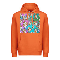 Carrot Easter Bunny With Truck Seamless Pattern Premium Hoodie - BundleAndBundleShop