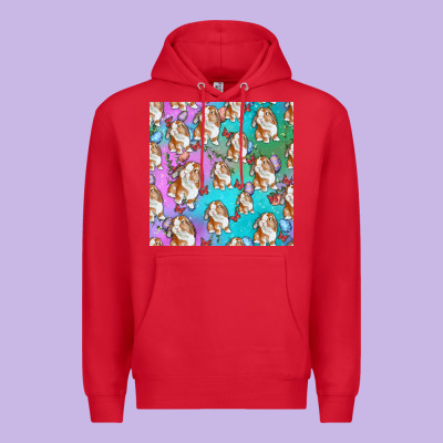 Easter Bunny With Truck Seamless Pattern Premium Hoodie Designed By Bundleandbundleshop