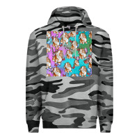 Slate Camo Easter Bunny With Truck Seamless Pattern Premium Hoodie - BundleAndBundleShop