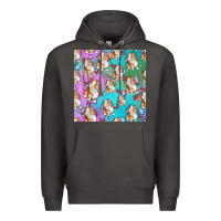 Smoke Easter Bunny With Truck Seamless Pattern Premium Hoodie - BundleAndBundleShop