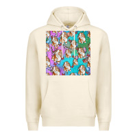 Tofu Easter Bunny With Truck Seamless Pattern Premium Hoodie - BundleAndBundleShop