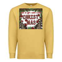 Antique Gold just a girl who loves christmas Premium Sweatshirt - CowhideDigitalArt