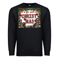 Black just a girl who loves christmas Premium Sweatshirt - CowhideDigitalArt