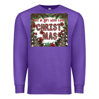 Purple just a girl who loves christmas Premium Sweatshirt - CowhideDigitalArt
