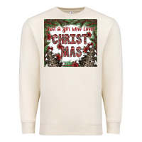 Sandshell just a girl who loves christmas Premium Sweatshirt - CowhideDigitalArt