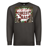 Smoke just a girl who loves christmas Premium Sweatshirt - CowhideDigitalArt