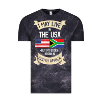 Cloud Black South Africa American Flag USA South African Roots Gifts Vintage Tee - trangStudio