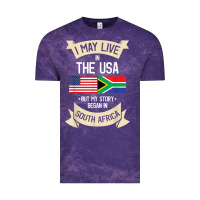 Cloud Purple South Africa American Flag USA South African Roots Gifts Vintage Tee - trangStudio