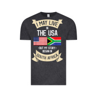Vintage Black South Africa American Flag USA South African Roots Gifts Vintage Tee - trangStudio