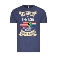 Vintage Denim South Africa American Flag USA South African Roots Gifts Vintage Tee - trangStudio