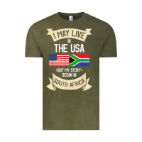 South Africa American Flag Usa South African Roots Gifts Vintage Tee | Teevron