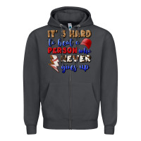 Smoke It's Hard To Beat A Person Who Never Gives Up Zipper Hoodie - BundleAndBundleShop
