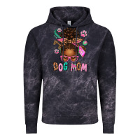 Cloud Black Afro Messy Bun Dog Mom Vintage Hoodie - texasbilliewilder