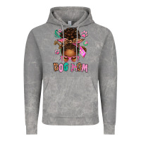 Cloud Rock Afro Messy Bun Dog Mom Vintage Hoodie - texasbilliewilder