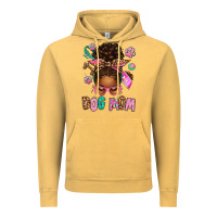 Vintage Mustard Afro Messy Bun Dog Mom Vintage Hoodie - texasbilliewilder