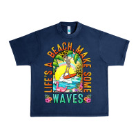 Navy Life's a beach make some waves Urban Heavy Tee - NancyCooperArtShop