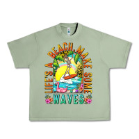 Oil Green Life's a beach make some waves Urban Heavy Tee - NancyCooperArtShop
