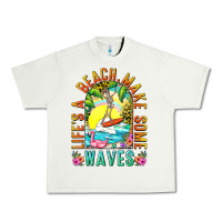 Pistachio Life's a beach make some waves Urban Heavy Tee - NancyCooperArtShop