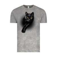 Cloud Rock Black Cat Yellow EyesCats Tee Shirt Gifts Vintage Tee - trangStudio