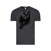 Vintage Black Black Cat Yellow EyesCats Tee Shirt Gifts Vintage Tee - trangStudio