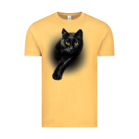 Vintage Mustard Black Cat Yellow EyesCats Tee Shirt Gifts Vintage Tee - trangStudio