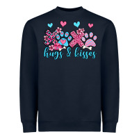Navy xoxo hugs and kisses paws olivia Heavyweight Sweatshirt - OliviaCreatesArt