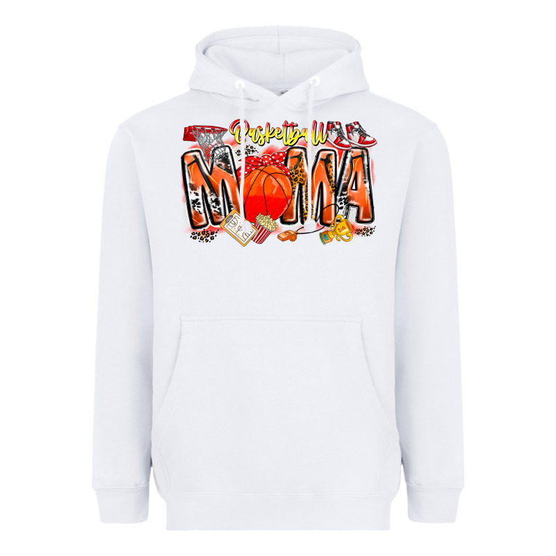 Basketball Mama Heavyweight Hoodie by CowhideDigitalArt | Teevron