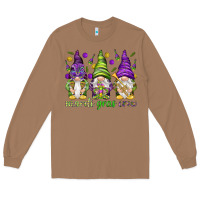 Toasted Coconut Mardi Gras crew with gnomies Long Sleeve Tee - HowdyJamesFarm