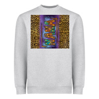 Heather Grey leopard nana tumbler Heavyweight Sweatshirt - FaDigitalArtStudio