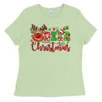 Matcha Deer Christmas reindeer Ladies Tee - NancyCooperArtShop