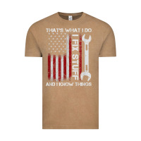 Vintage Coffee That_s What I Do I Fix Stuff And I Know Things American Flag Vintage Tee - trangStudio