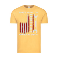 Vintage Mustard That_s What I Do I Fix Stuff And I Know Things American Flag Vintage Tee - trangStudio