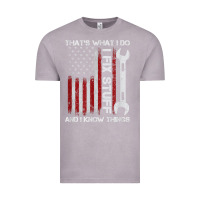 Vintage Zinc That_s What I Do I Fix Stuff And I Know Things American Flag Vintage Tee - trangStudio