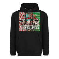 Black mooey Christmas Heavyweight Hoodie - CowhideDigitalArt