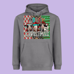 Mooey Christmas Heavyweight Hoodie Designed By Cowhidedigitalart