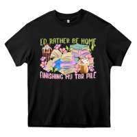 Black id rather be home finishing my tbr pile Heavy Core Tee - MaliasSmallBusiness