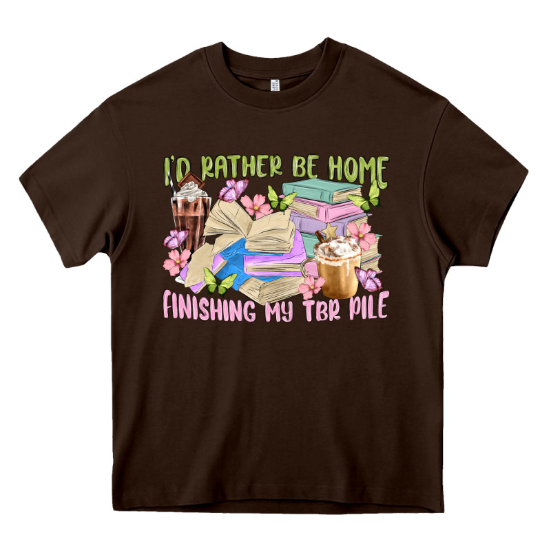 Id Rather Be Home Finishing My Tbr Pile Heavy Core Tee by MaliasSmallBusiness | Teevron