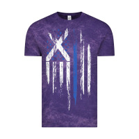 Cloud Purple Scottish American Flag Combo Scotland USA Saltire Gift Vintage Tee - trangStudio