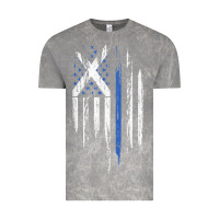 Cloud Rock Scottish American Flag Combo Scotland USA Saltire Gift Vintage Tee - trangStudio