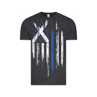 Vintage Black Scottish American Flag Combo Scotland USA Saltire Gift Vintage Tee - trangStudio