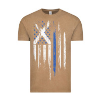 Vintage Coffee Scottish American Flag Combo Scotland USA Saltire Gift Vintage Tee - trangStudio