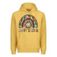 Antique Gold Happy Easter Rainbow Premium Hoodie - BundleAndBundleShop