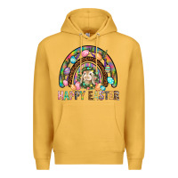 Mustard Happy Easter Rainbow Premium Hoodie - BundleAndBundleShop