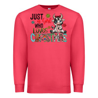 Cardinal just a girl who loves christmas Premium Sweatshirt - CowhideDigitalArt