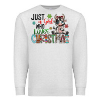 Oatmeal Heather just a girl who loves christmas Premium Sweatshirt - CowhideDigitalArt